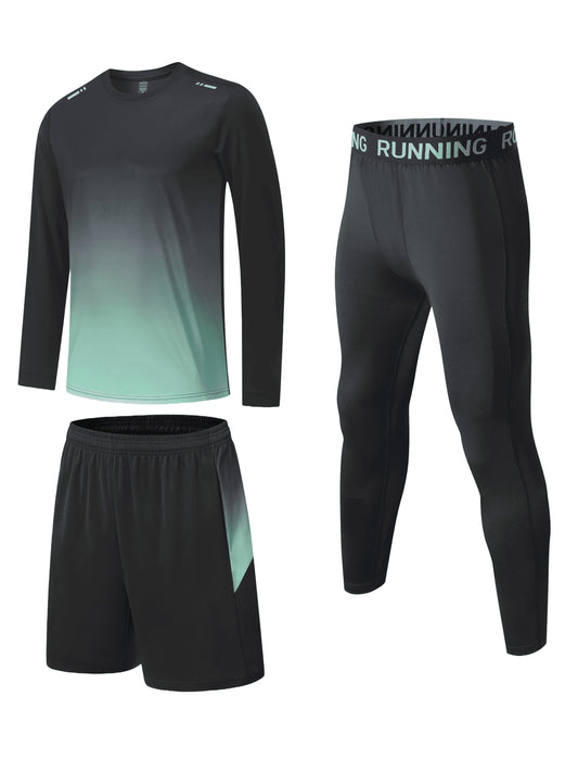 Gym set- T-shirt + Shorts + Pants