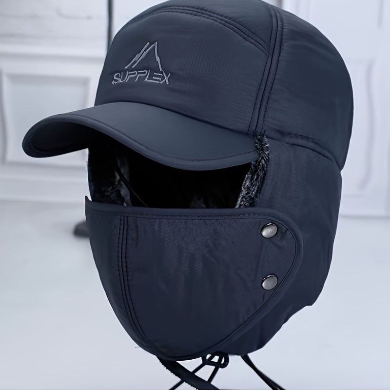 Winter Thermal Hat with Ear Flaps & Detachable Face Mask