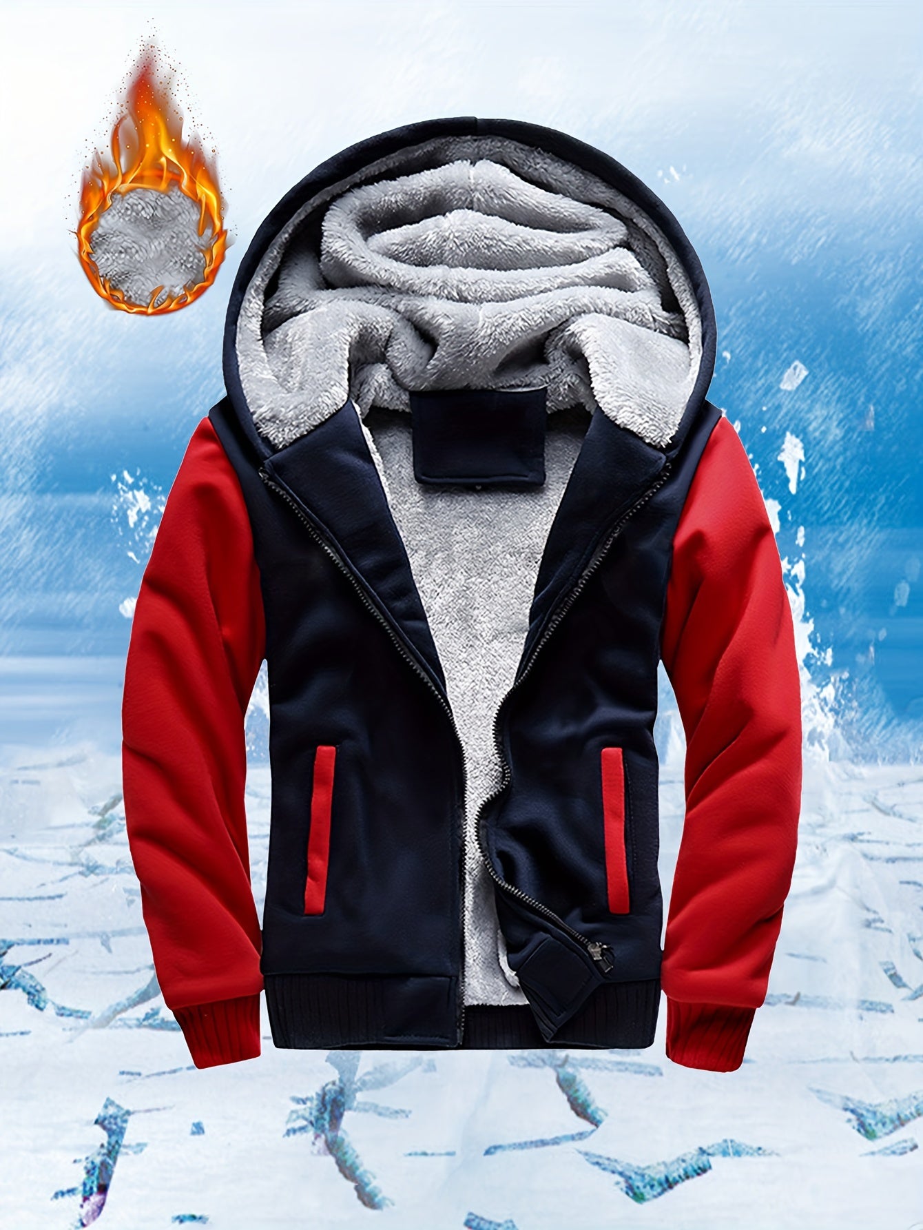 Fleece Hooded Jacket Coat