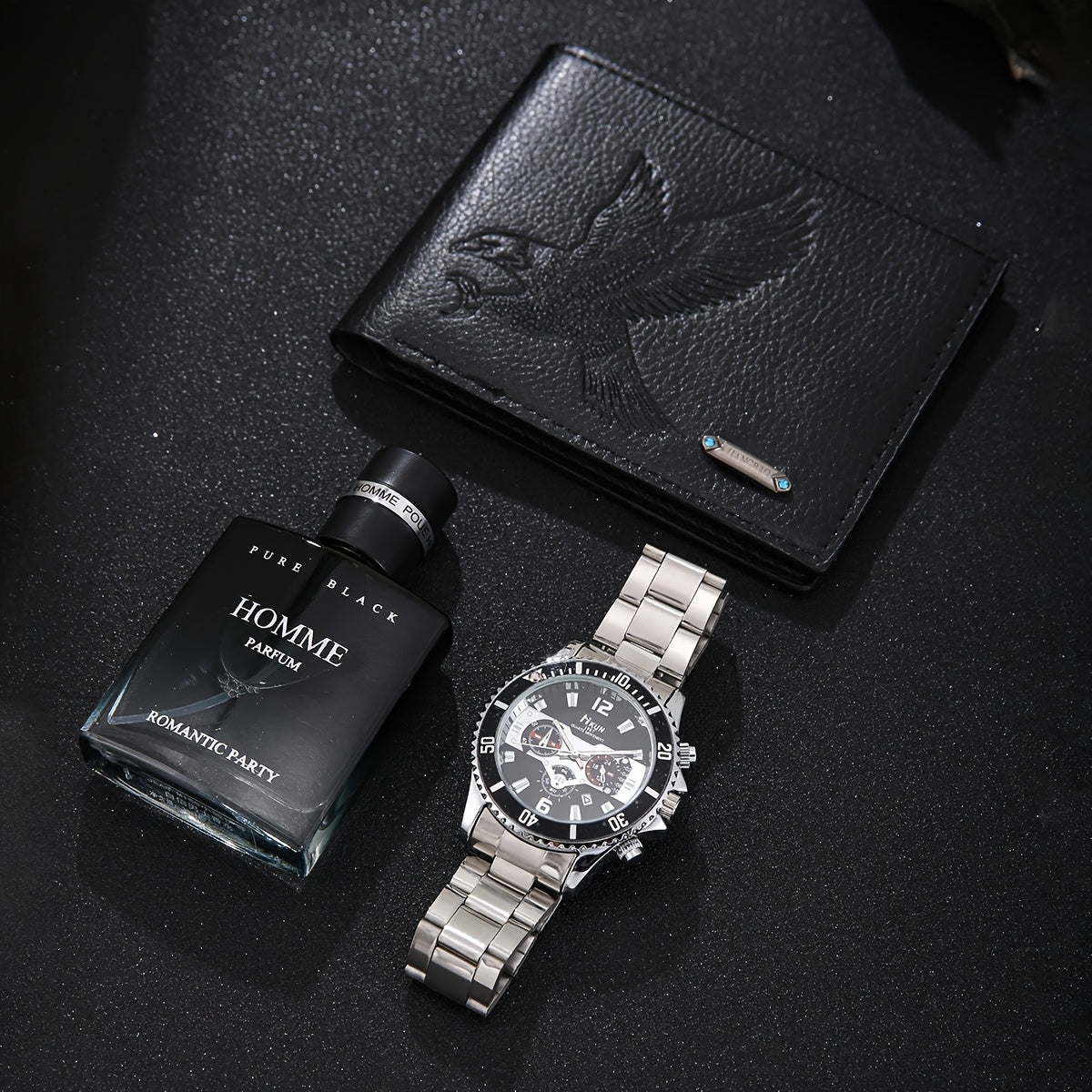 Versatile Gift for Him- Wallet, Watch, and Perfume