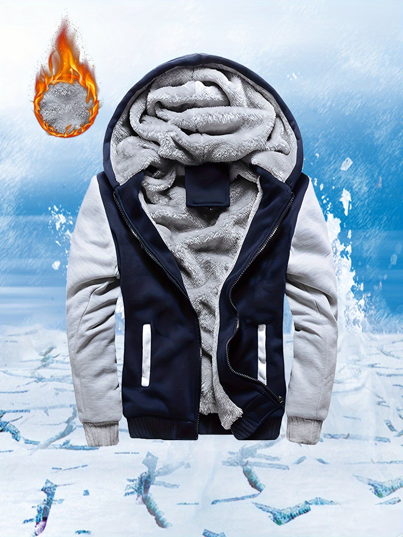 Fleece Hooded Jacket Coat